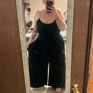 Emerald green and gold jumpsuit